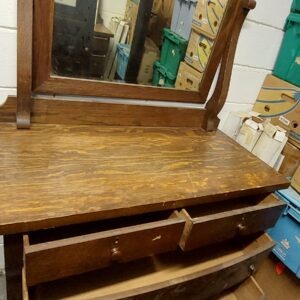 Antique Wooden Dresser with Mirror