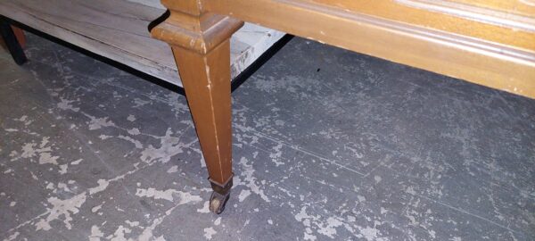 Antique Wood & Granite End Table